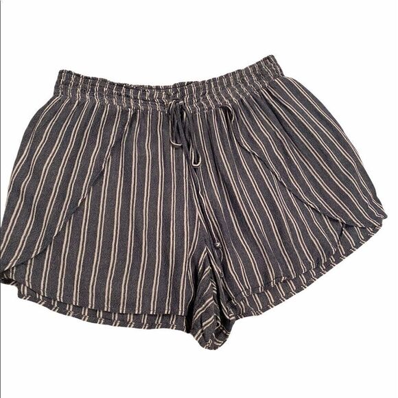 American Eagle Striped Drawstring Shorts Sz Small - Picture 1 of 8